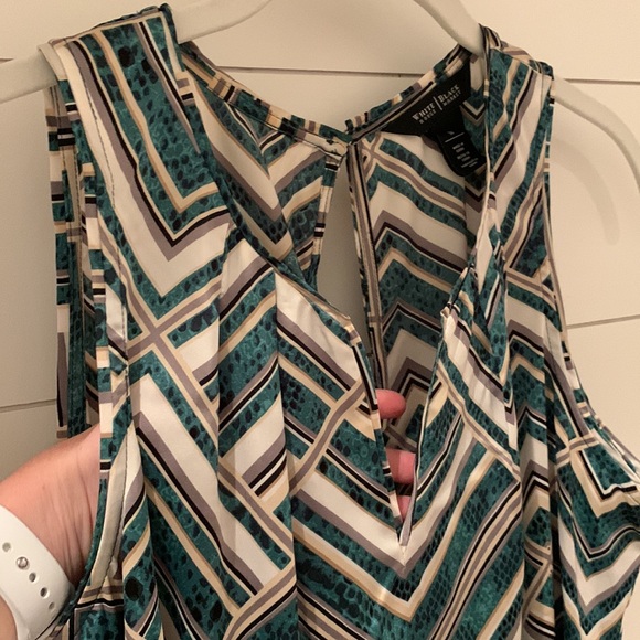 White House Black Market Silky Tank Blouse - Picture 3 of 5